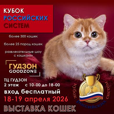 Выставка кошек «Кубок Российских Систем» в ТЦ ГУДЗОН
